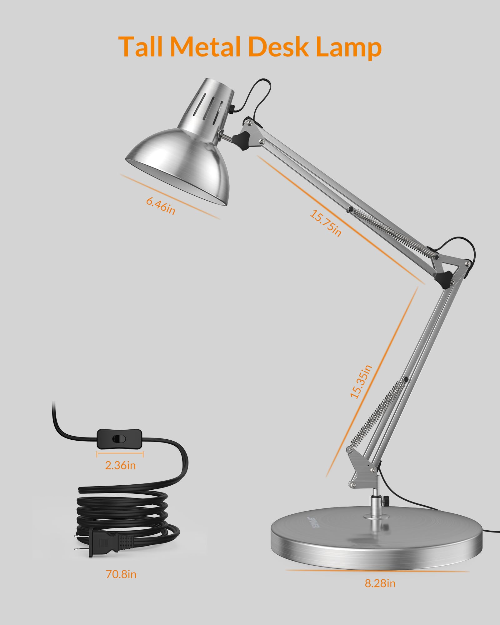 Lepower Metal Desk Lamp